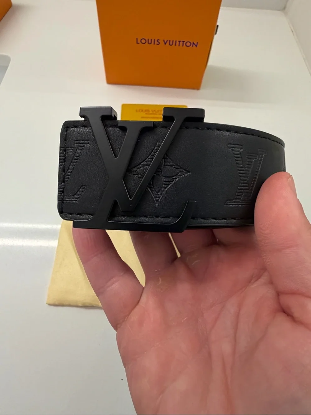 Louis Vuitton Black Monogram Belt